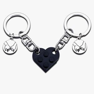 Brick Heart Matching Keychain Gifts for Boyfriend Girlfriend Anniversary Couple